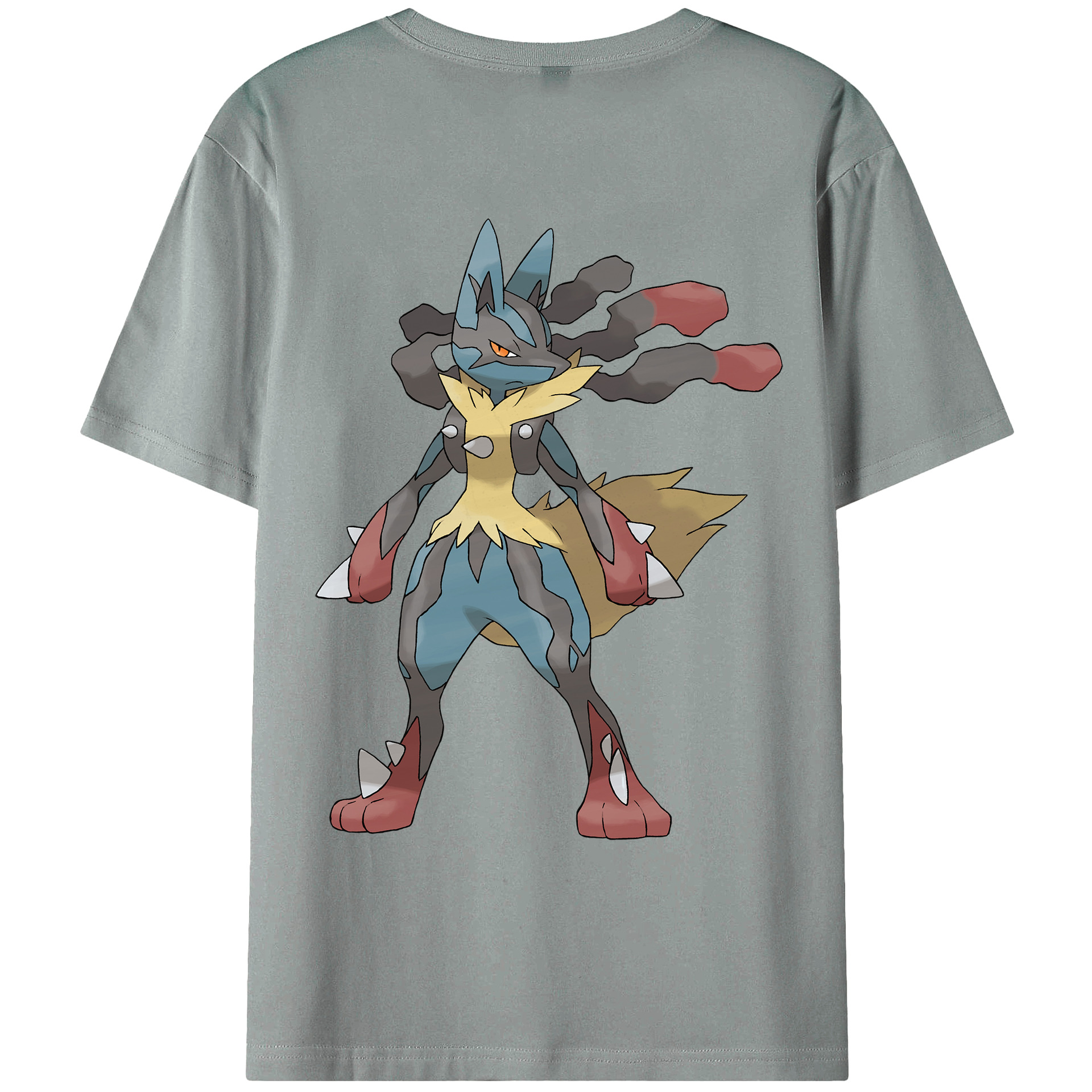 （画像用） ポケットモンスター Pokémon 綿100％ メンズ半袖Tシャツ（バックプリント） 通気性